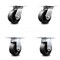 Service Caster 5 Inch Glass Filled Nylon Caster Set with Roller Bearings 2 Swivel 2 Rigid SCC SCC-35S520-GFNR-2-R-2 - alternate 1